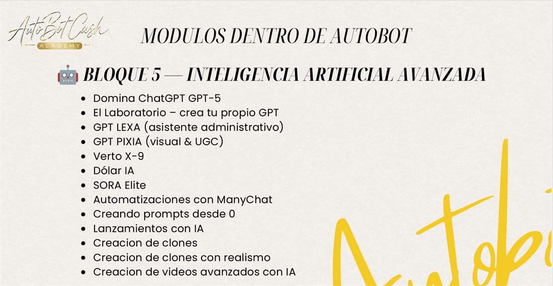 Bloque 5 — Inteligencia artificial avanzada